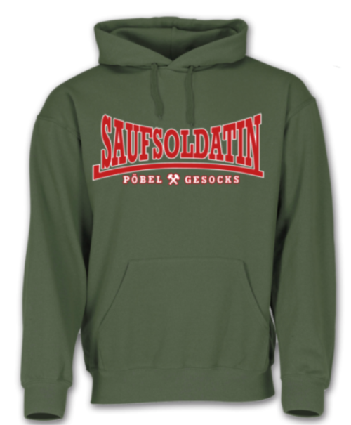 PÖBEL & GESOCKS „Saufsoldatin“ KAPUZI / HOODIE